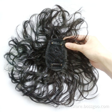 Black Brown Wig Top Refills Female White Hair Wigs Invisible Top Refills Fluffy Short Curly Hair accessories